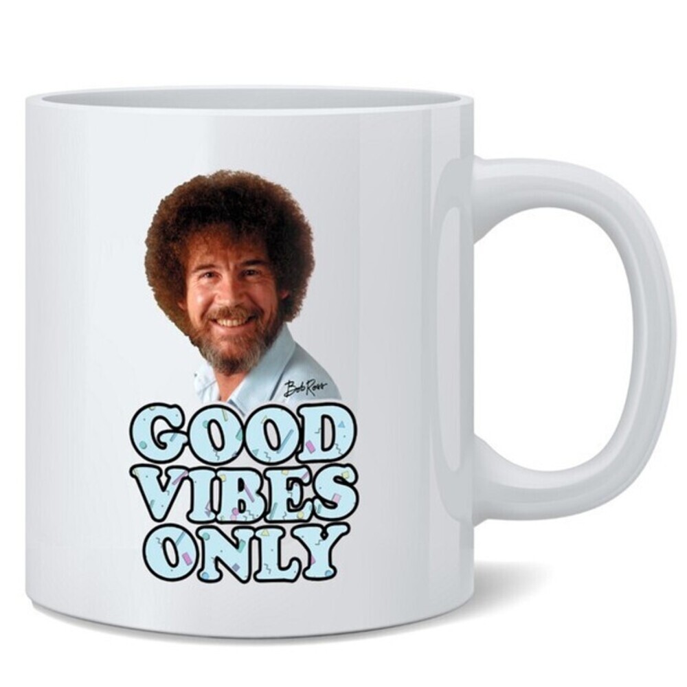 Bob Ross Happy Vibes Only Ceramic Tea Coffee Mug 12oz